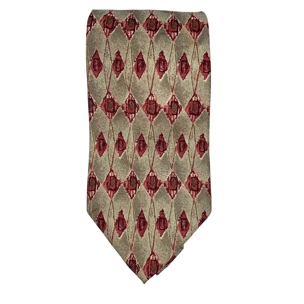 Paul Fredrick‎ Mens Geometric 100% Italian Silk Necktie MADE in USA - Picture 12 of 12